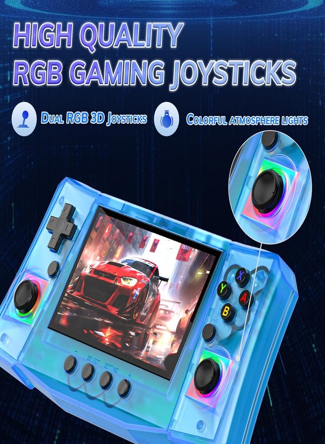 FVBADE[50000 in 1] R50S Ultra Handheld Game Console 4.5 inch IPS Screen Mini Retro Console 4000mAh Portable Pocket Arcade 45+ Mainstream Emulator 256G TF Card Transparent.(Red) - Image 5